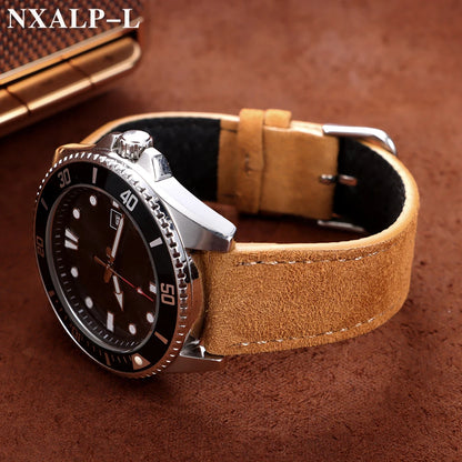 Bracelet en daim Vintage 18mm 19mm 20mm 22mm, en cuir de vache souple, à dégagement rapide, marron, accessoires pour femmes et hommes