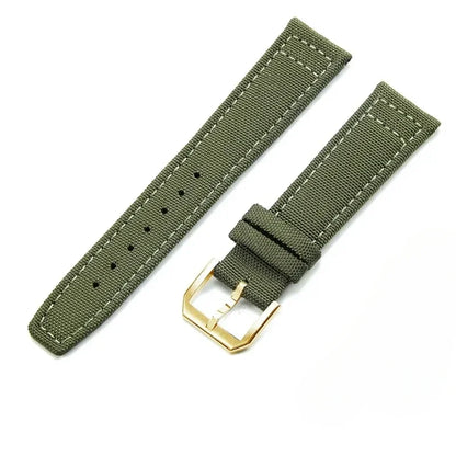 Cinturino per orologio in tela di nylon, 20 mm 21 mm 22 mm, per orologio da pilota IWC Portugal PORTOFINO, cinturino in tessuto, fibbia pieghevole, cinturino in pelle bovina
