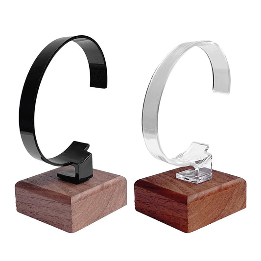 Espositore multifunzione per orologi a forma di C, porta attrezzi per bancone, negozio espositivo, cinturini neri, catene