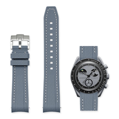 Cinturino per orologio a sgancio rapido per Omega x Swatch, cinturino curvo da 20mm, Speedmaster MoonSwatch Planet Snoopy, cinturino in gomma
