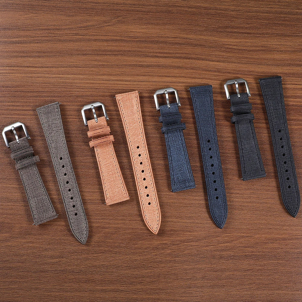 Bracelet de montre en cuir fait main italien Babele tanné végétal de qualité supérieure 20mm 22mm bracelets de montre en cuir à Texture Vintage à dégagement rapide