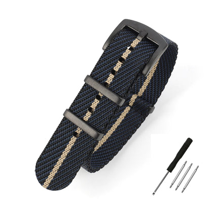 Cinturino per orologio in Nylon 20mm 22mm, cinturino a righe, cinturino di ricambio, accessori militari per cinturini orologio T-udor