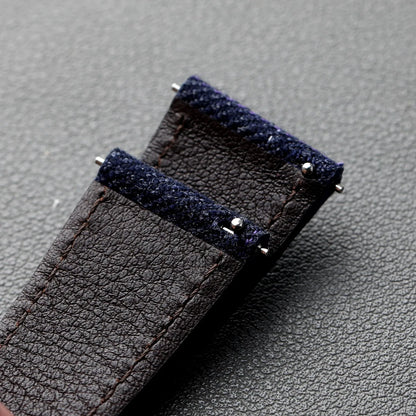 Handmade Formal Soft Quick Release Retro Style Men's Leather Watch Strap 18 19 20 21 22MM