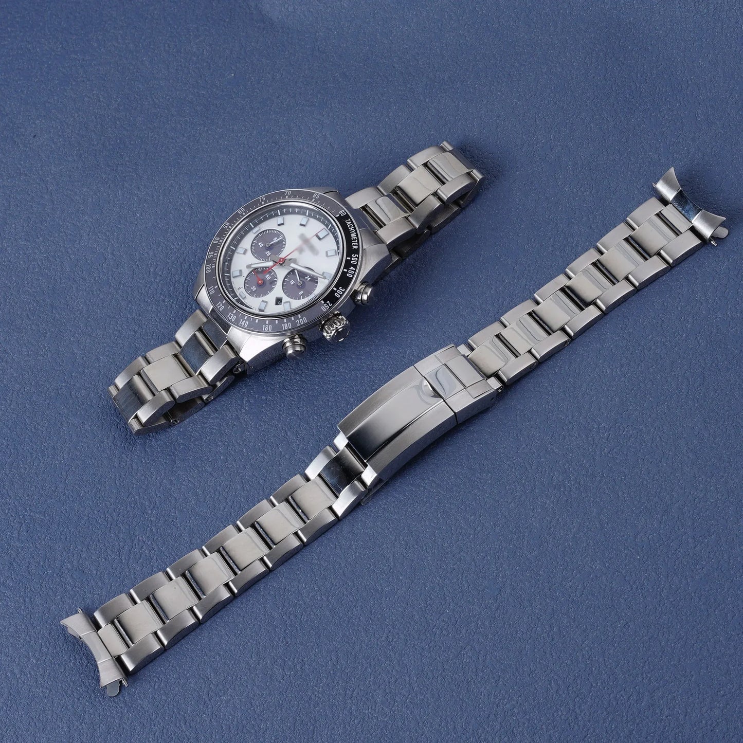 Rolamy 21mm bracelet de montre OysterStyle SION L fermoir de déploiement en acier inoxydable bracelet en argent pour SeATM KrasnoSSC911-917/SBDL091