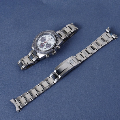 Rolamy 21mm bracelet de montre OysterStyle SION L fermoir de déploiement en acier inoxydable bracelet en argent pour SeATM KrasnoSSC911-917/SBDL091