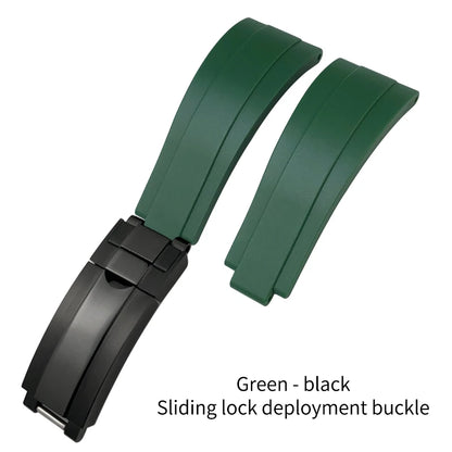 Natural Rubber Watch Strap for Rolex SUBMARINER Explorer Air King Deepsea, Soft Silicone Watch Band, High Quality, 20mm, 21mm