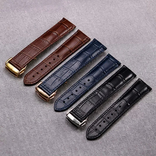 Men's Leather Watch Band compatible with Omega 18/19/20/21 mm, Vintage Racing Style Replacement Strap for Moonwatch Chronograph