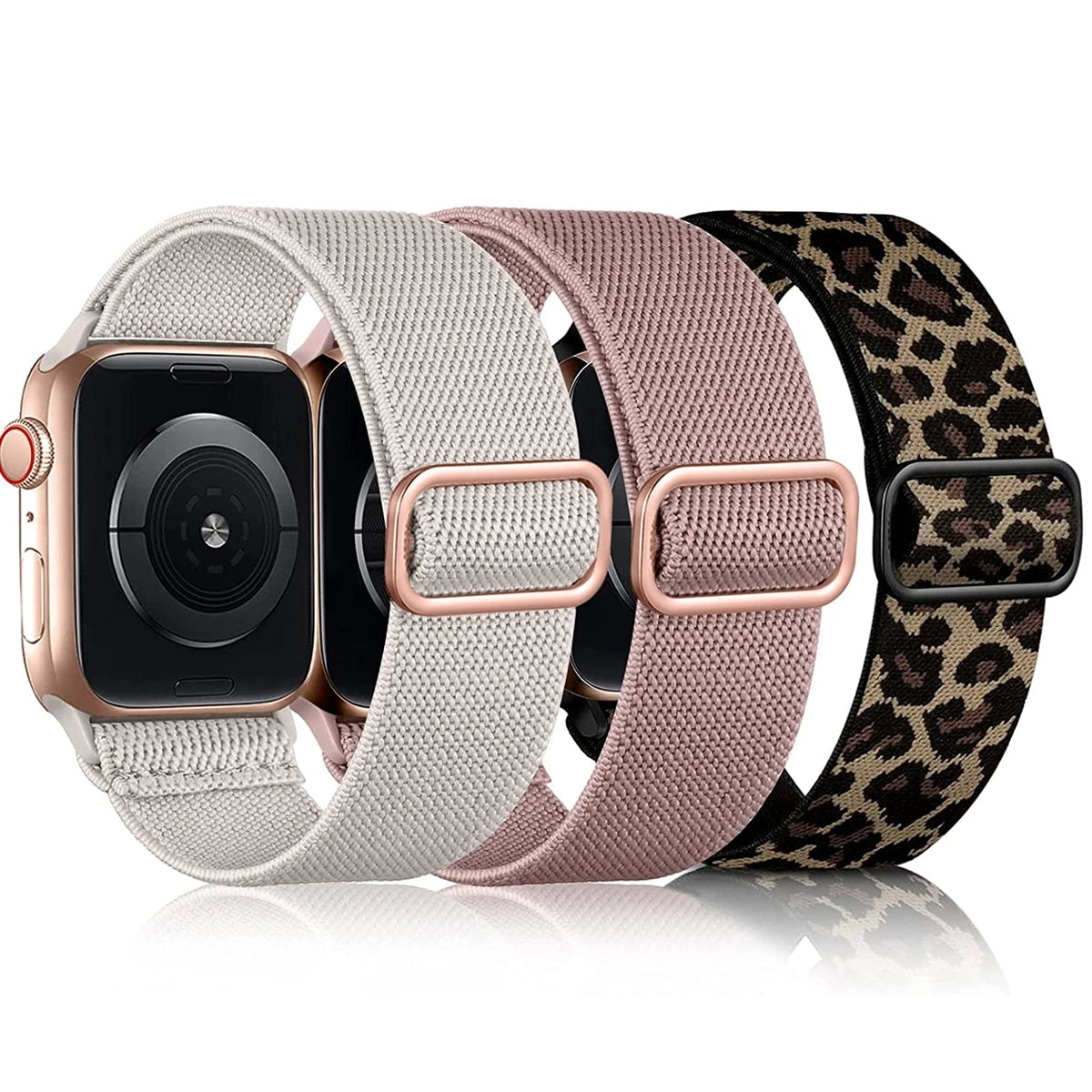 3 cinturini in nylon per Apple Watch Ultra, 38mm, 40mm, 41mm, 42mm, 44mm, 45mm, 46mm, 49mm, cinturino elastico in nylon, iWatch serie 11, 10, 9