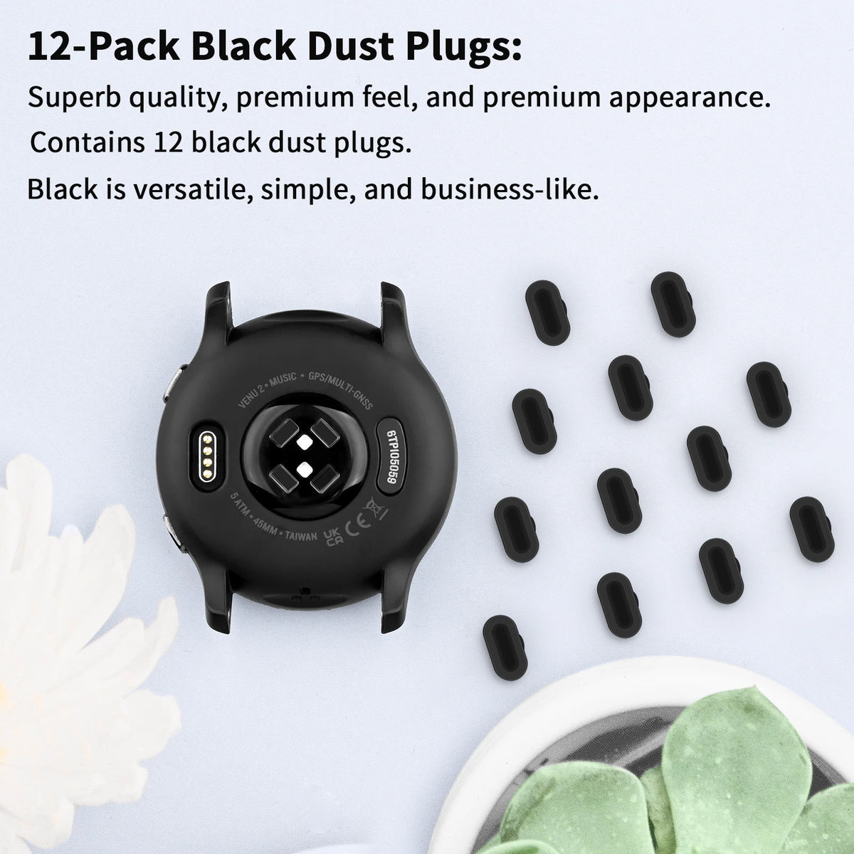 Couvercle de prise anti-poussière pour Port de chargeur, pour Garmin Forerunner 955 945 265 645 965 Fenix 7 S 7X 6 6S 6X 5 Vivoactive 3 4 5