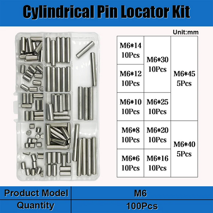 Exacpille Cylindrique en Acier Inoxydable Dallas, M1.5 M2 M2.5 M3 Figuré M5 M6 M8, avec exacpille de Localisation, Arbre Solide FiosphLock, en Métal, Dernier Ensemble