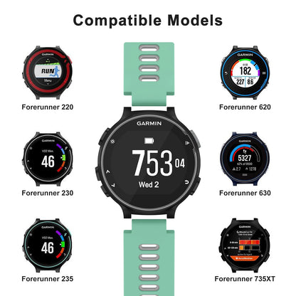 Bracelet en Silicone Double couleur pour Garmin Forerunner 235 220 620 630 735 735XT, Bracelet de Sport de remplacement
