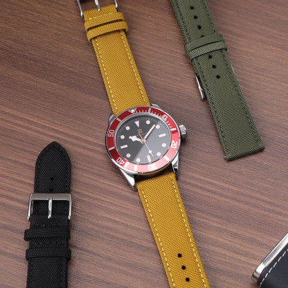 Cinturino per orologio in tessuto a vela impermeabile, 18mm 19mm 20mm 21mm 22mm 24mm, cinturino in nylon doppio strato, sgancio rapido, per orologio sportivo da uomo