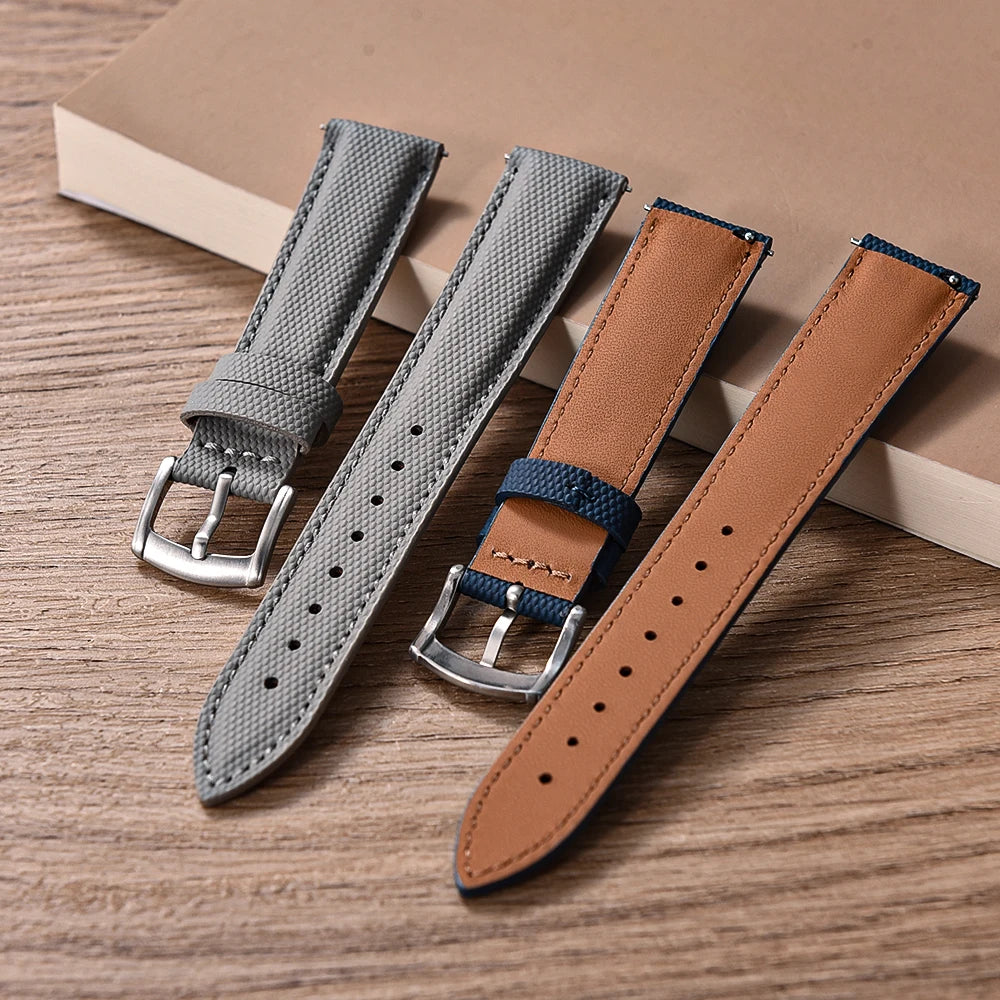 New Sailcloth Coated Sport Watch Strap 18/19/20/22mm Quick Release Waterproof Wristband for Huawei/Samsung Smartwatch Accessories