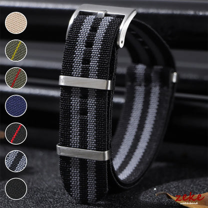 18/20/22mm Elastic Woven Nylon Watch Strap, Universal Breathable Comfortable Band for Omega Seiko IWC