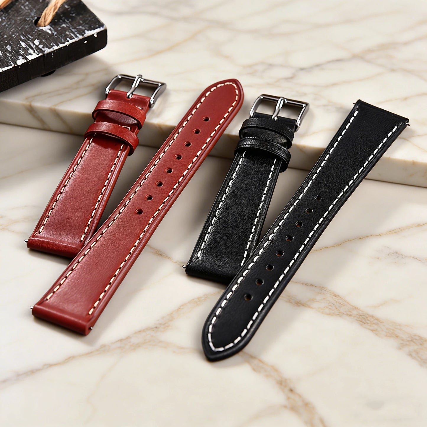 Cinturino in pelle a sgancio rapido, 18 mm, 20 mm, 22 mm, rosso, retrò, per orologi Omega, Cartier, Seiko, Tissot, DW, accessori da donna e da uomo