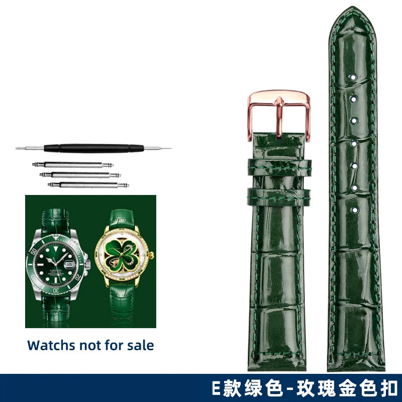 Green butterfly watch strap, 12mm, 14mm, 16mm, 18mm, 20mm, 22mm, high quality, casual, business, watch strap, watch accessories