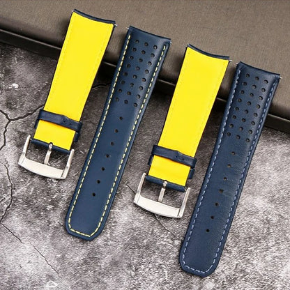 Cinturino 22mm 23mm in pelle bovina per Citizen Blue Angel AT8020-54L JY8078 AT8020-03L 54L, estremità curva, da uomo, per orologio