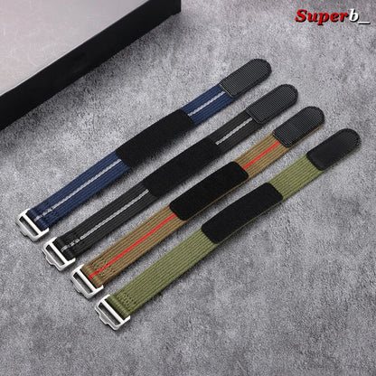 Bracelet de montre en tissu nylon 20 mm 22 mm, bracelet de sport universel, bracelet en toile pour Rolex, bracelet de remplacement en toile pour Tudor