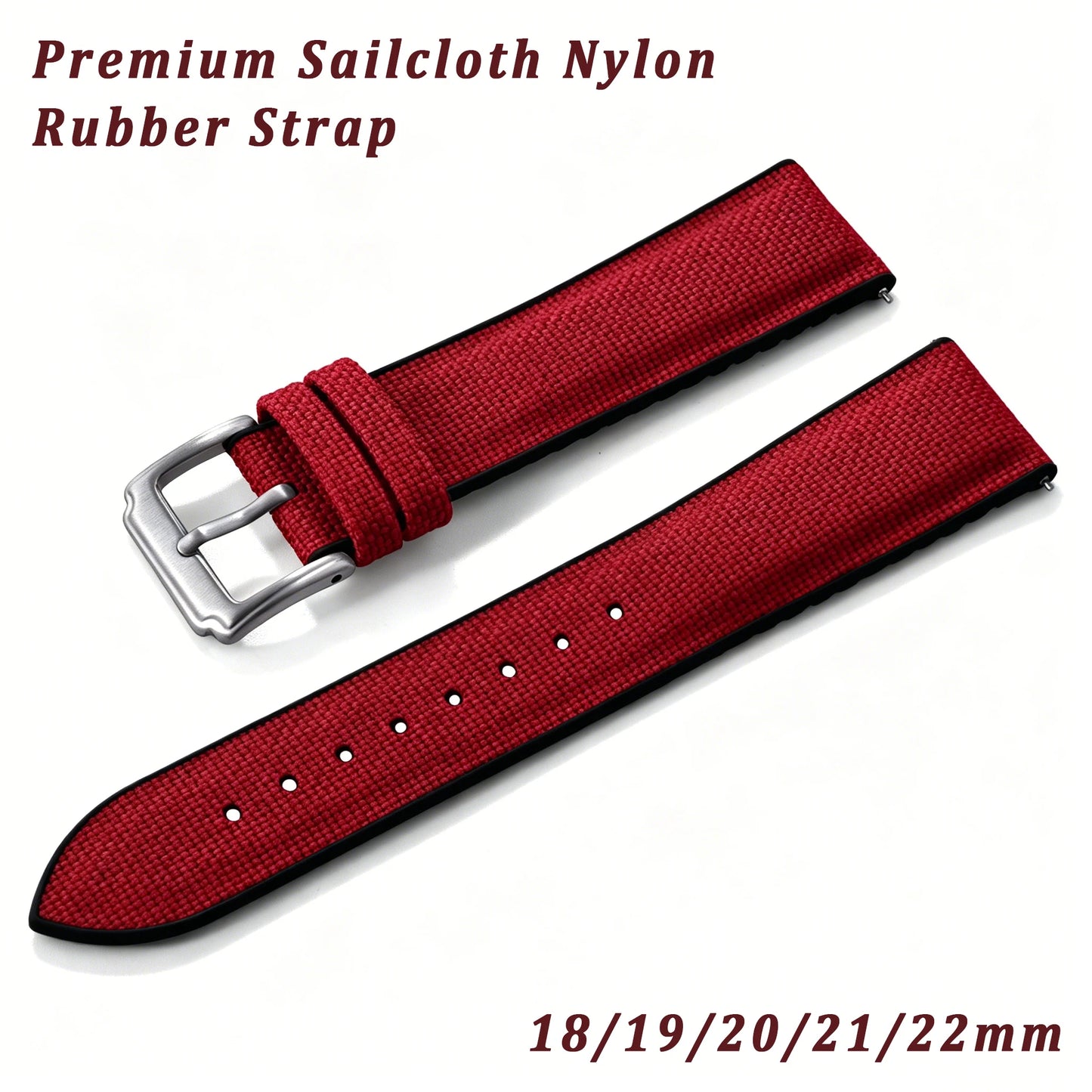 Cinturino per orologio a sgancio rapido in tela, 18 mm, 19 mm, 20 mm, 21 mm, 22 mm, in gomma siliconica, per uomo, Omega Seiko IWC