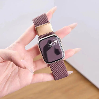 Cinturino intrecciato in Nylon per Apple Watch, 42, 46, 45, 44, 49mm, 38, 40, 41, magnetico, iWatch serie 11, 10, 9, 7, 8, 6, SE, Ultra 3/2/1