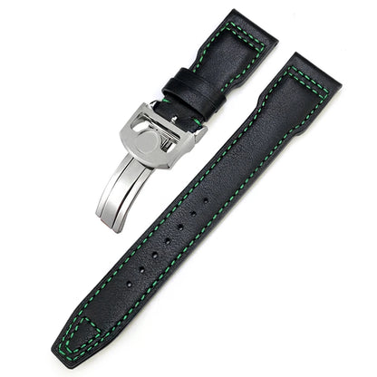 Bracelet de montre en cuir véritable de vache épais, 20mm 21mm 22mm, pour montres IWC Big Pilot IW3777 IW3270 IW3881 IW5009
