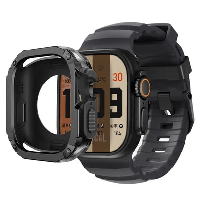 Bracelet de sport en silicone TPU+ pour Apple Watch Ultra 49mm 42 44 45 46mm pour iWatch Series 10 9 8 7 SE