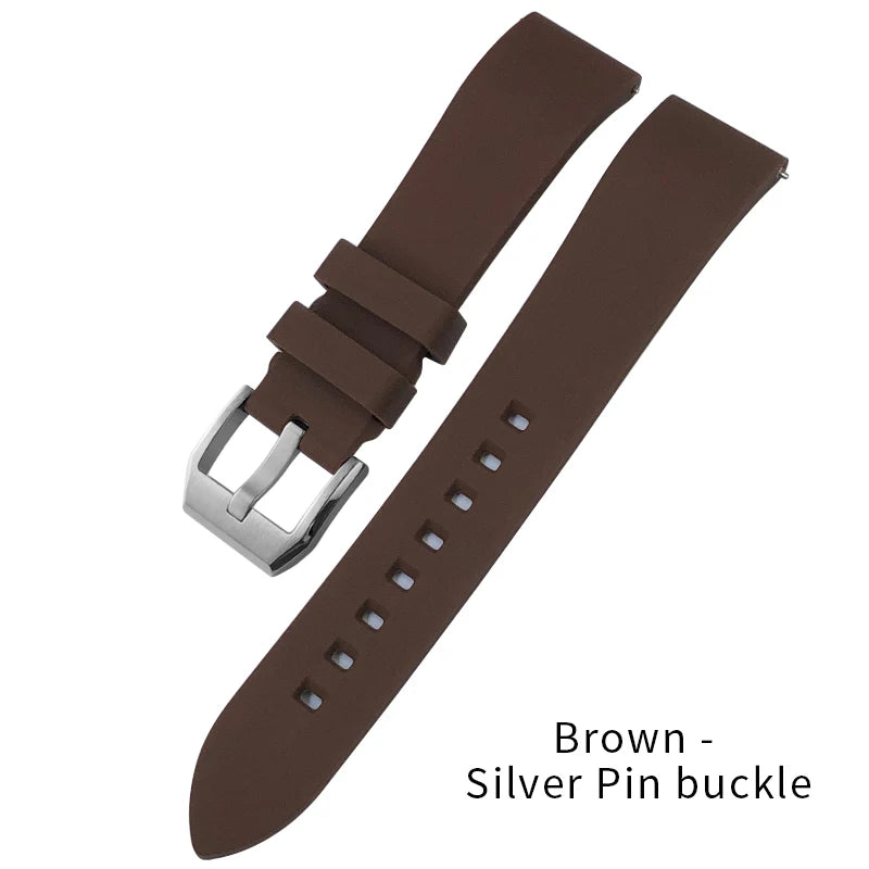Cinturino per orologio in gomma siliconica impermeabile, 18mm, 20mm, 21mm, a sgancio rapido, fibbia deployante, ricambio per orologio Omega Rolex Huawei
