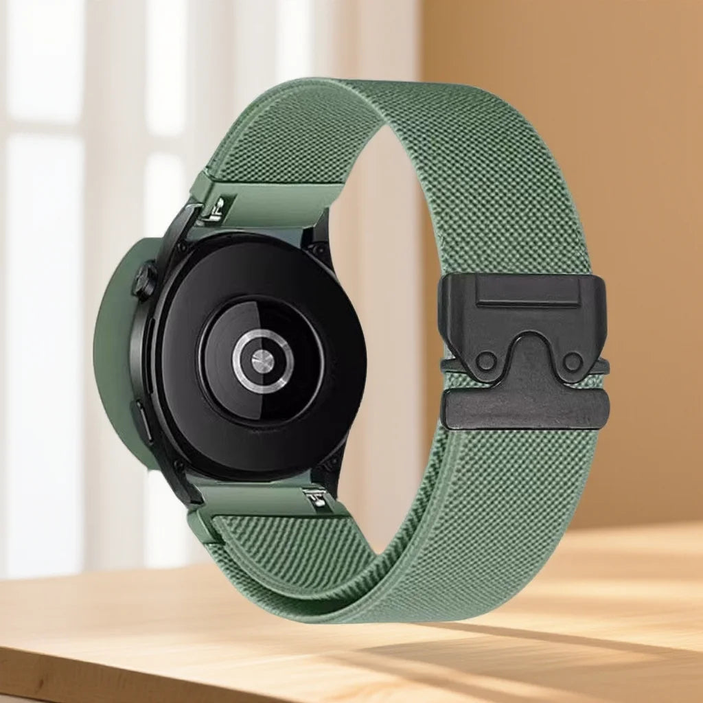 Cinturino con fibbia a paracadute 18mm 20mm 22mm, per Garmin Vivoactive 5, Erunner245, cinturino elastico per orologi Samsung/Huawei