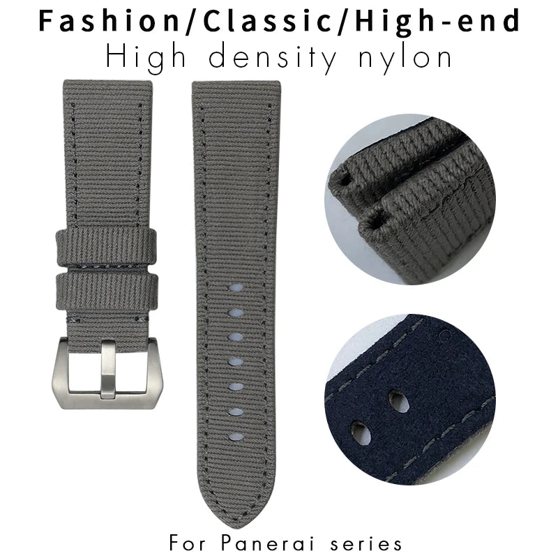 Bracelet de montre en toile de nylon pour Panerai Shoor, bracelet de montre, noir, bleu, vert, PAM01118, 441, 111, 24mm, 26mm, nouveau