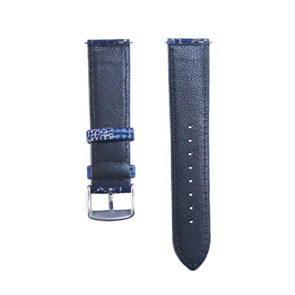 Cinturino per orologio giapponese Vintage Indigo BORO a sgancio rapido da 18, 20, 22 mm