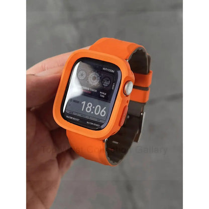 Silicone Strap + TPU Case for Apple Watch Band Ultra2 49mm 46mm 44mm 45mm 42mm 41mm 40mm