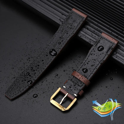 Cow Leather With Bronze Rivets Watchbands 22mm 20mm 21mm Fit For IWC Big Pilot’s Watch IW501005 IW387902 Spitfire Strap Bracelet