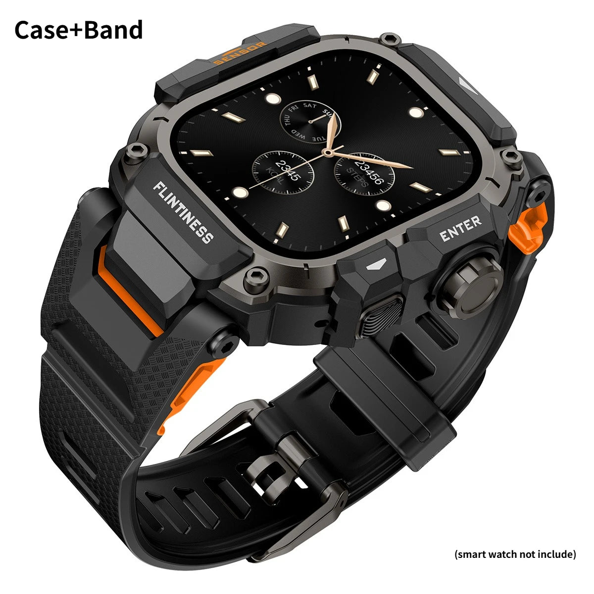 Kit de modification de luxe pour Apple Watch Ultra 3 49mm, bracelet en TPU, boîtier en acier inoxydable pour IWatch Ultra 2 1 49mm, Correa Refit Mod