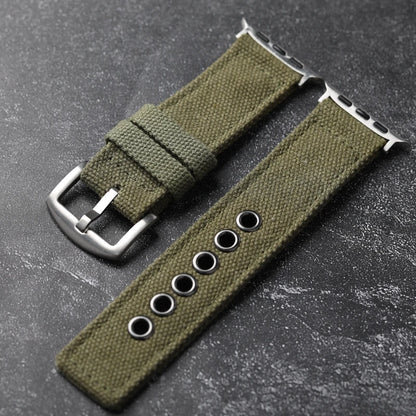 Cinturino doppio strato per Apple Watch Ultra 49MM 45MM 44MM, cinturino spesso verde nero stile robusto da uomo