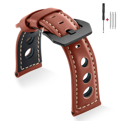 Bracelet de montre Vintage en cuir de vache, 20mm 22mm 24mm 26mm, bracelet de montre en cuir véritable pour femmes et hommes, ceinture avec boucle ardillon