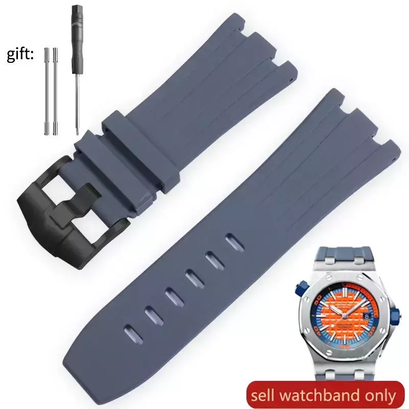 Pour AP Audemars et Piguet 15703 Royal Oak Offshore série étanche en caoutchouc Silicone bracelet de montre 28mm accessoires de montre hommes