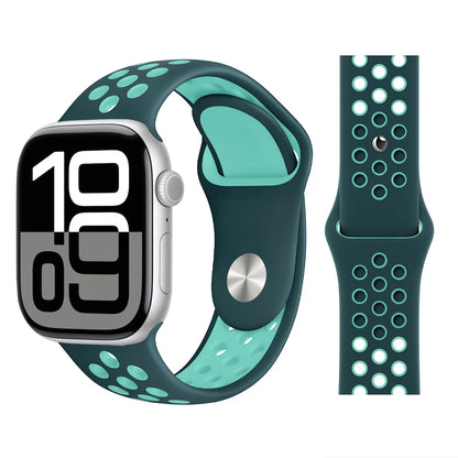 Bracelet en Silicone pour bracelets de montre Apple 46mm 44mm 45mm 40mm 41mm 42mm, Bracelet de Sport Correa iWatch série 11 10 9 SE 8 7 6 5