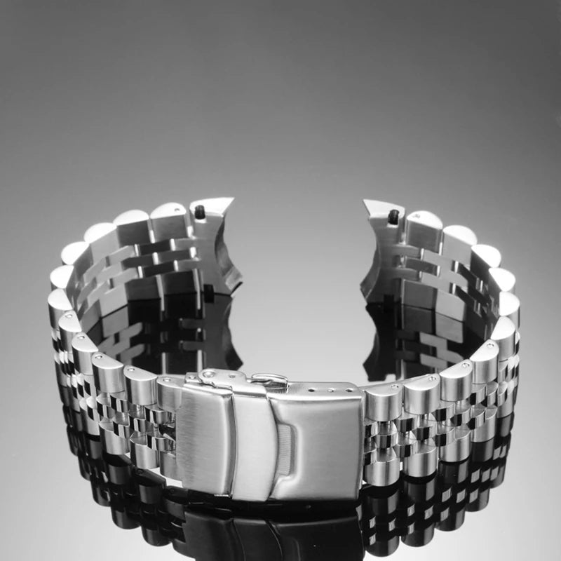 Bracelet S-REFIT Jubilee 20mm pour Seiko Prospex Alpinist SPB115 117 121 123 209 SARB013 15, bracelet en acier inoxydable à extrémités courbées solides
