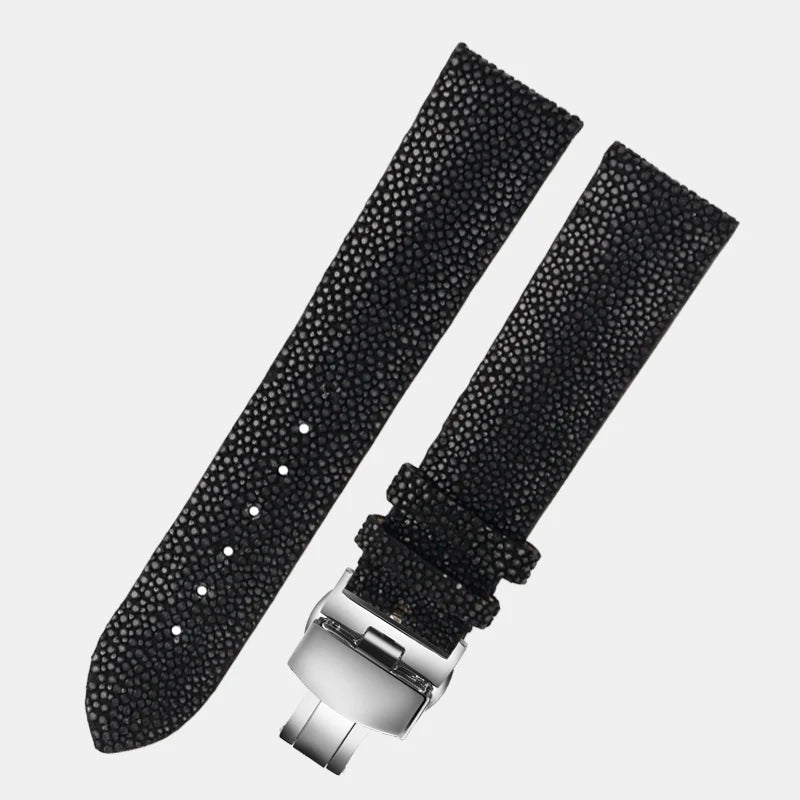 Bracelet de montre en peau de poisson perle pour Huawei TISSOT Omega Mido Tudor bracelet de montre en cuir Manta Ray pour hommes et femmes 20mm 22mm