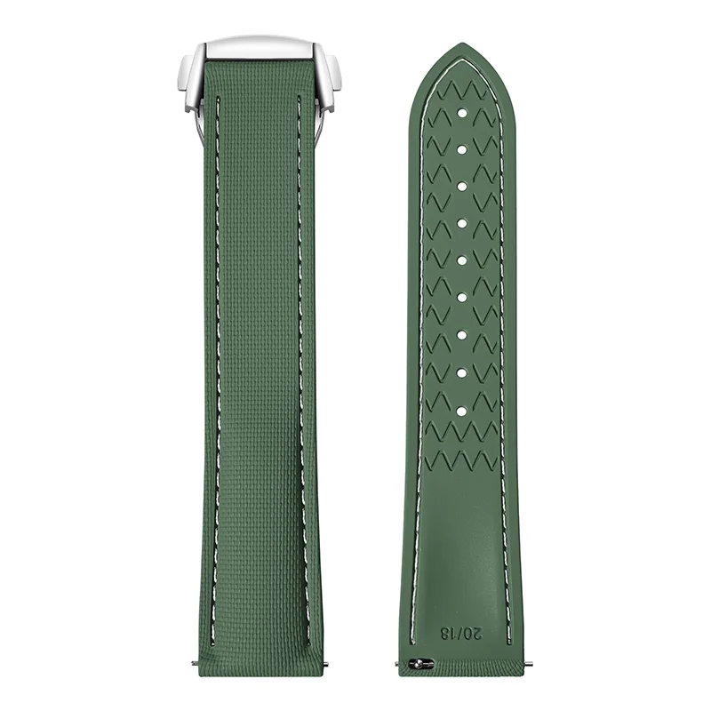 Ремешок для часов 20 мм из каучука FKM с быстросъемным механизмом для Omega Swatch, универсальный 20, 21, 22 мм, гибкий, дышащий, износостойкий, сменный ремешок