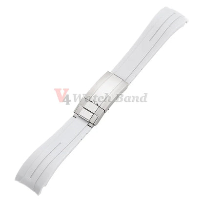 20mm Rubber Watch Strap for Rolex, Water Ghost Bracelet, Oysterflex, Curved End Silicone Watch Strap, Men's Sport Belt
