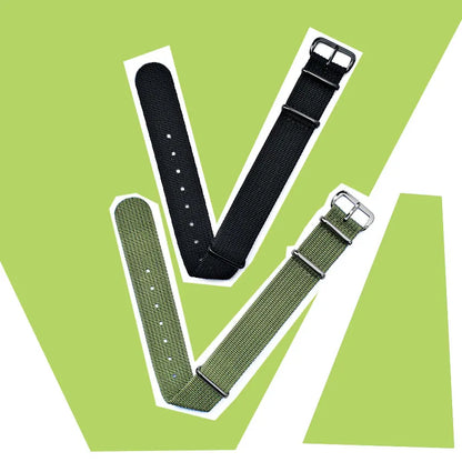 Cinturino di orologio in nylon di marca, cinturino di orologio, fibbia ad anello, cinturino di orologio, 20mm, 22mm