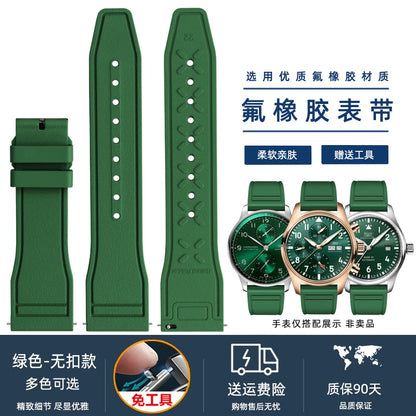 Cinturino per orologio in silicone morbido 20 mm 21 mm 22 mm per IWC Pilot | Cinturino sportivo a sgancio rapido | Sostituzione unisex impermeabile del cinturino in gomma