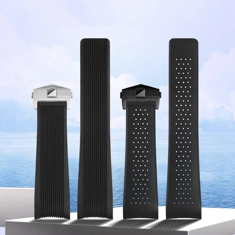 Cinturino per orologio in gomma naturale per TAG HEUER GRAND CARRERA, cinturino sportivo impermeabile, cinturino per orologio in silicone morbido, 22 mm, 24 mm