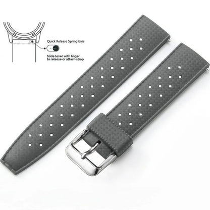 Bracelet de montre en Silicone Tropical bracelet de montre à dégagement rapide 18mm 20mm 22mm bracelet de montre intelligente Tropic en caoutchouc pour Oris Seiko Citizen