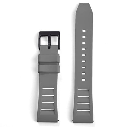 Bracelet de montre en caoutchouc FKM 20mm 22mm, souple, étanche, pour Huawei, Samsung, Seiko, Omega, avec attache rapide