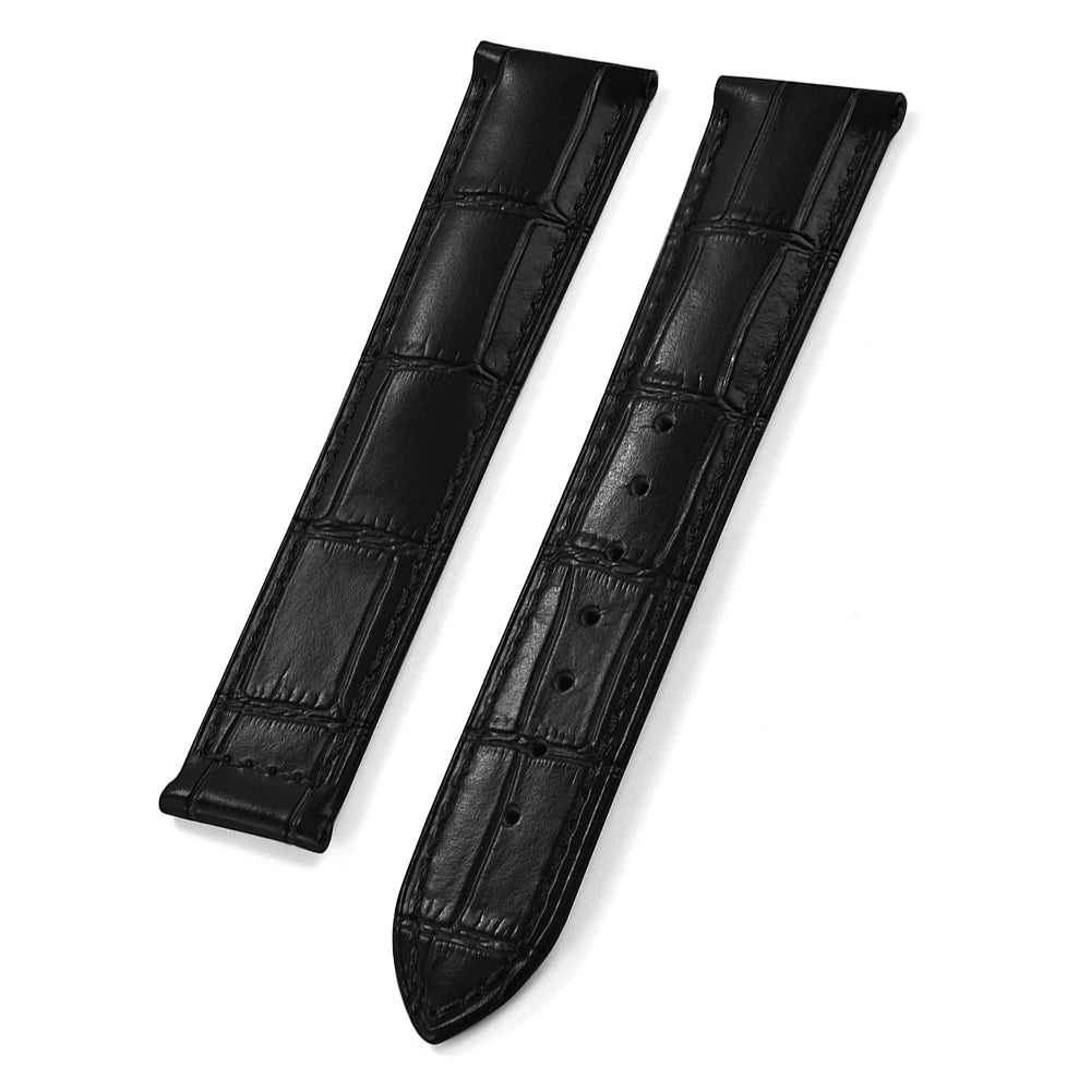 Bracelet en cuir d'origine pour montre Omega Speed Seamaster, 19mm, 20mm, 21mm, 22mm, fermoir déployant, bracelet en cuir à dégagement rapide en bambou pour hommes