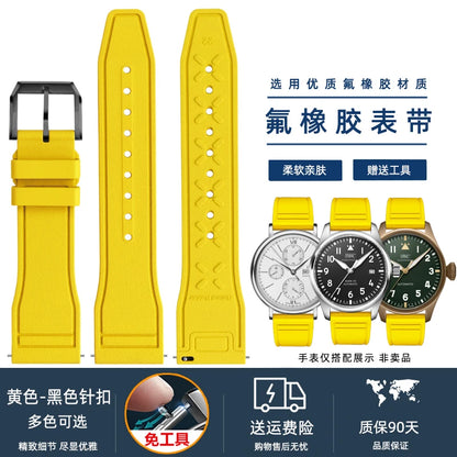 Cinturino per orologio in silicone morbido 20 mm 21 mm 22 mm per IWC Pilot | Cinturino sportivo a sgancio rapido | Sostituzione unisex impermeabile del cinturino in gomma