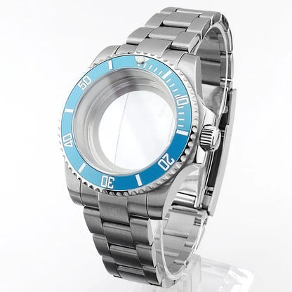    40.5mm sous-montre verre saphir boîtier en métal ajustement NH35/36/38 mouvement ajustement 28.5mm cadran pièces de montre accessoires boîte de montre bande