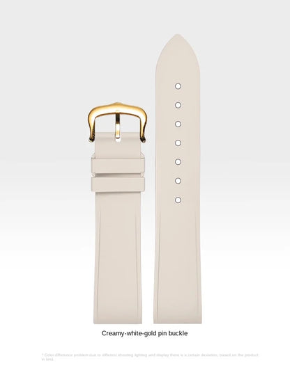 Premium Quality Cartier Dumont Replacement Watch Strap - Fluoroelastomer Rubber Quick Release Medium Large for Women